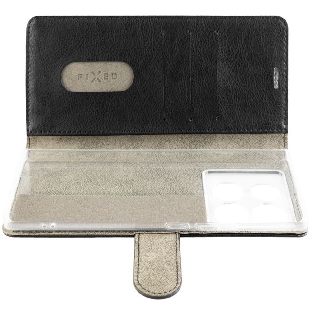 Etui z klapką, zamykane Fixed Opus do Infinix Note 40 5G, czarne.